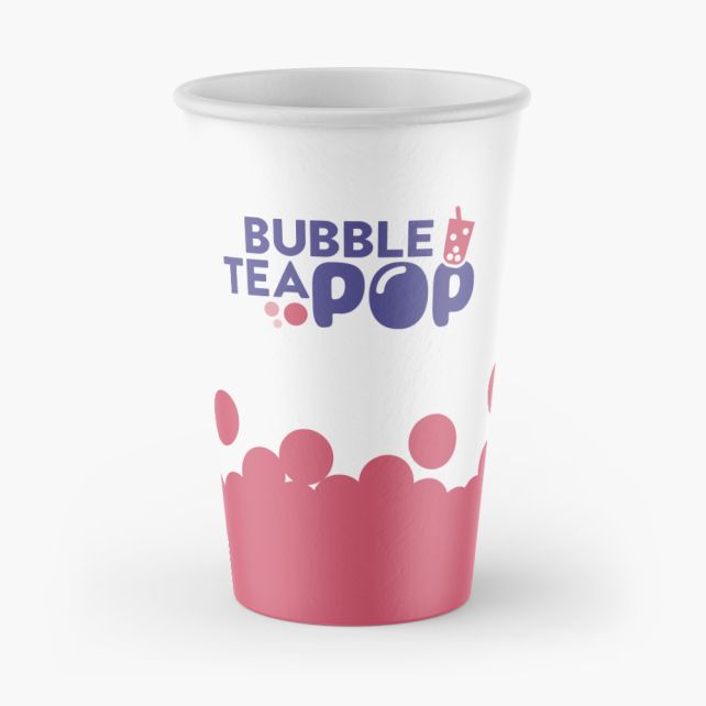 BUBBLE TEA POP - GOBELET CARTON 16OZ-450/480ML Ø90MM x50