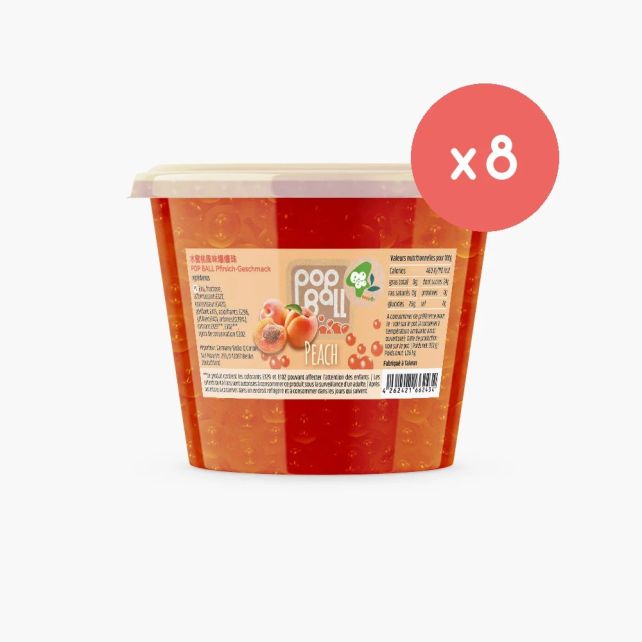 BOBOQ - PERLES DE FRUIT PECHE SEAU PETIT FORMAT 950gr