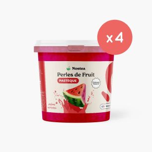 NOSTEA - PERLES DE FRUIT SAVEUR PASTEQUE COLORANTS NATURELS SEAU 3.2KG