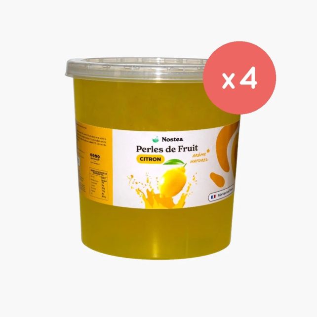NOSTEA - PERLES DE FRUIT SAVEUR CITRON JAUNE SEAU 3.2KG