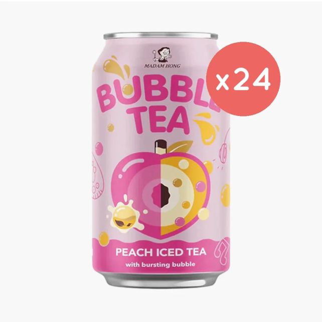 MADAM HONG - BUBBLE TEA PECHE CANETTE ALU 320ML x24