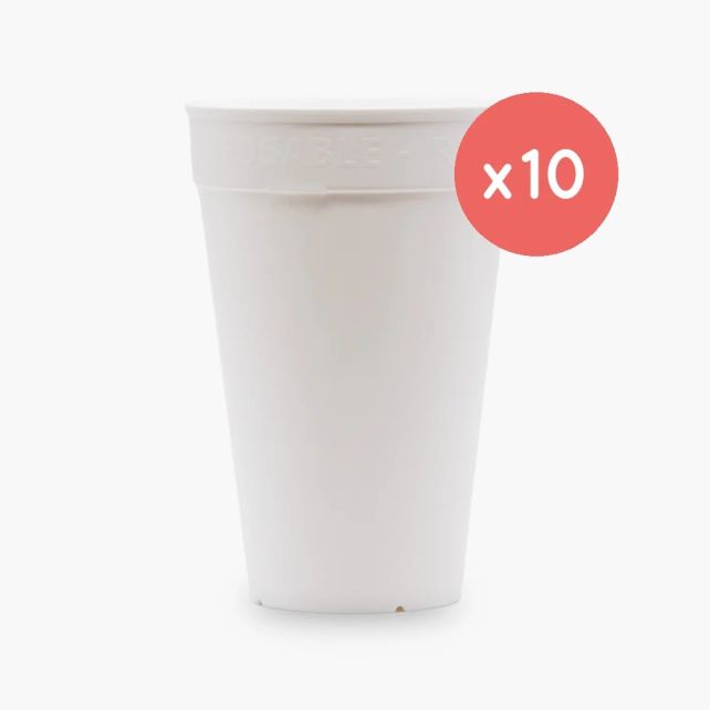 OKOCUP - GOBELET REUTILISABLE EN PP BLANC 21OZ-611ML Ø90MM x1