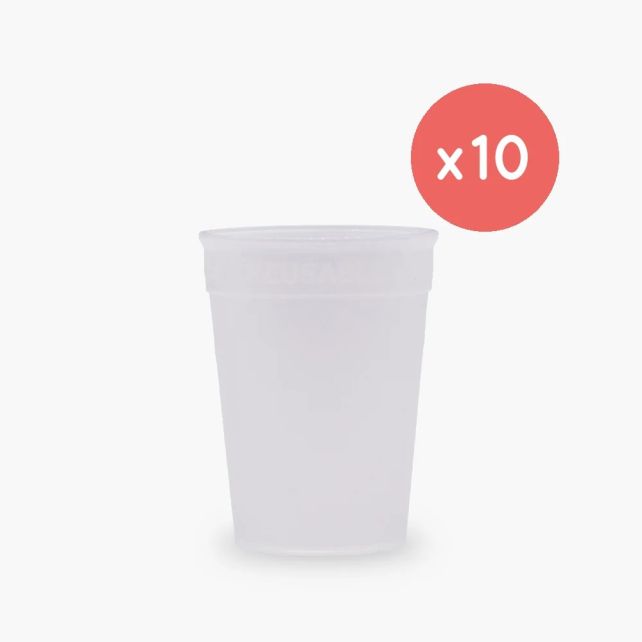 OKOCUP - GOBELET REUTILISABLE EN PP TRANSPARENT 11OZ-320ML Ø80MM x1