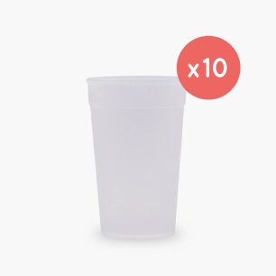 OKOCUP - GOBELET REUTILISABLE EN PP TRANSPARENT 13OZ-380ML Ø80MM x1