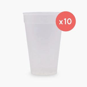 OKOCUP - GOBELET REUTILISABLE EN PP TRANSPARENT 21OZ-611ML Ø90MM x1