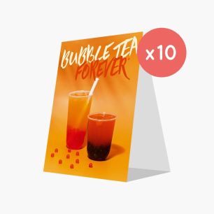PLV - CHEVALET DE TABLE BUBBLE TEA A6 x1