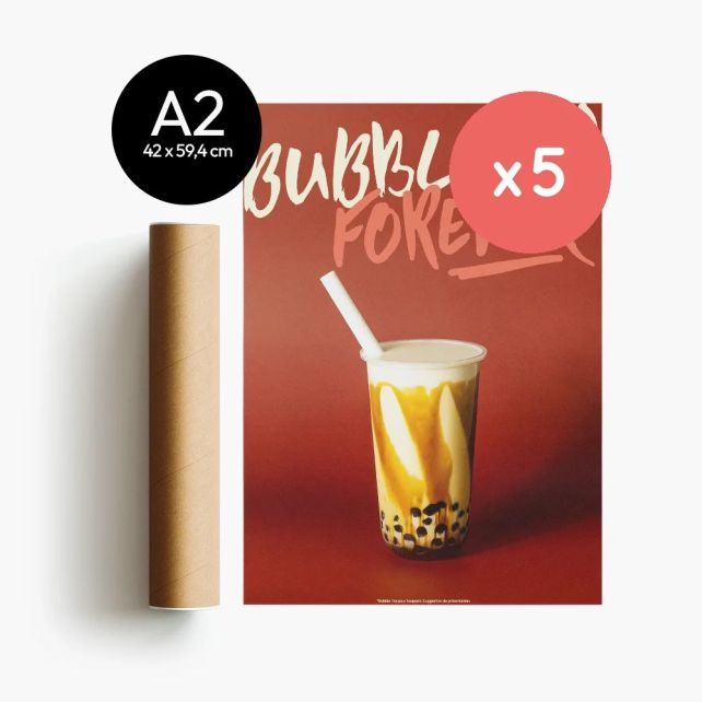 PLV - POSTER BUBBLE TEA BROWN SUGAR A2 x1