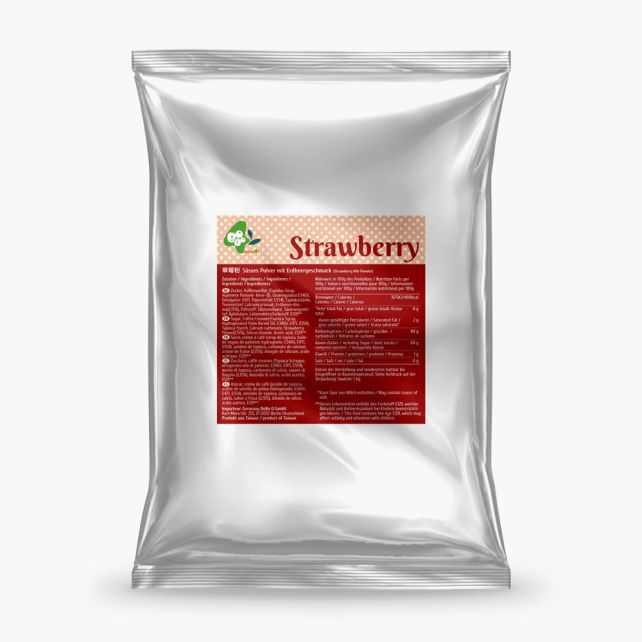 BUBBLE TEA LAIT POUDRE FRAISE POCHE 1KG