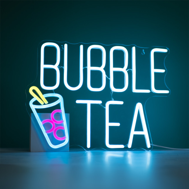 NEON BUBBLE TEA A SUSPENDRE 38x30CM